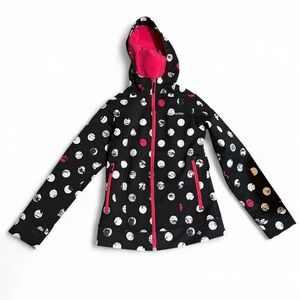 Columbia Kids Jacket with Black and Pink Polka Dots